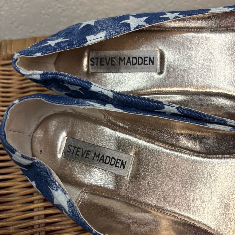 Steve Madden Haanna Star Print Flat Size 11 - Picture 7 of 9